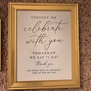 8x12 Rehearsal Dinner sign